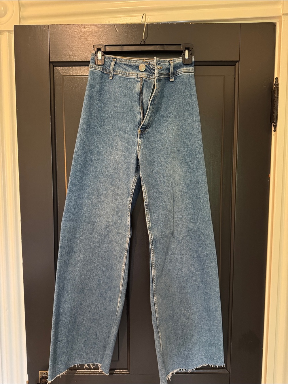 Zara High-Rise Wide-Leg Women’s Jeans - Light Blue